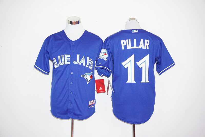 Toronto Blue Jays #11 Kevin Pillar Player 40TH Patch Blue Stitched Jersey,We sell and wholesale Toronto Blue Jays #11 Kevin Pillar Player 40TH Patch Blue Stitched Jersey on line form chian!